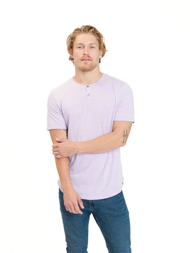 Baseline 2 Button Short Sleeve Henley Mens Tops Tshirt Short Threads 4 Thought 