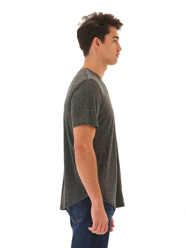 Baseline Short Sleeve Triblend Henley Mens Tops Tshirt Short Henley Threads 4 Thought 