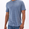 Baseline Triblend 2-Button SS Henley Mens Tops Tshirt Short Threads 4 Thought 