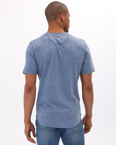 Baseline Triblend 2-Button SS Henley Mens Tops Tshirt Short Threads 4 Thought 