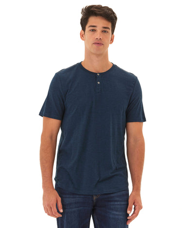 Baseline Short Sleeve Triblend Henley Mens Tops Tshirt Short Henley Threads 4 Thought 