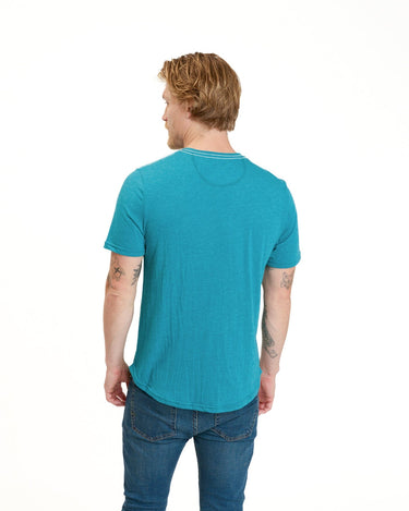 Baseline 2 Button Short Sleeve Henley Mens Tops Tshirt Short Threads 4 Thought 