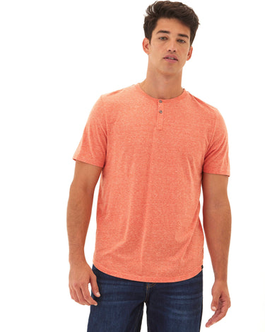 Baseline Short Sleeve Triblend Henley Mens Tops Tshirt Short Henley Threads 4 Thought 