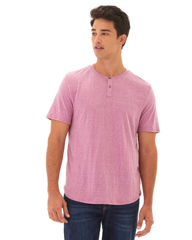 Baseline Short Sleeve Triblend Henley Mens Tops Tshirt Short Henley Threads 4 Thought 