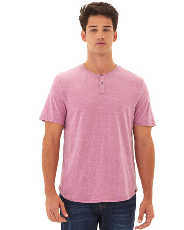 Baseline Short Sleeve Triblend Henley Mens Tops Tshirt Short Henley Threads 4 Thought 