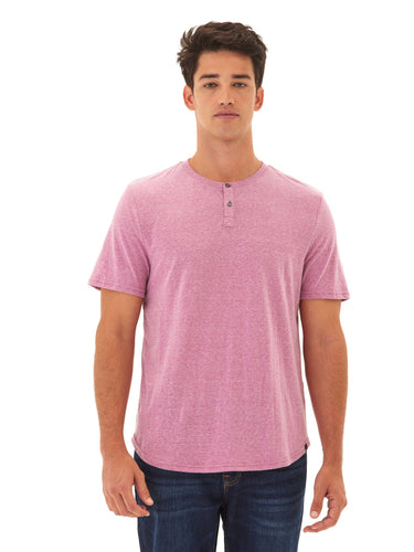 Baseline Short Sleeve Triblend Henley Mens Tops Tshirt Short Henley Threads 4 Thought 