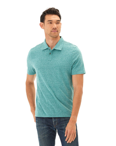 Baseline Triblend Jersey Polo Mens Tops Tshirt Short Polo Threads 4 Thought 