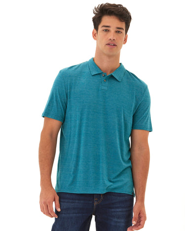 Baseline Triblend Jersey Polo Mens Tops Tshirt Short Polo Threads 4 Thought 