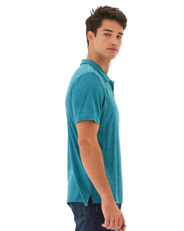 Baseline Triblend Jersey Polo Mens Tops Tshirt Short Polo Threads 4 Thought 