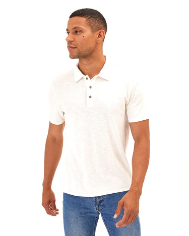 Slub Jersey Polo Mens Tops Tshirt Short Threads 4 Thought 