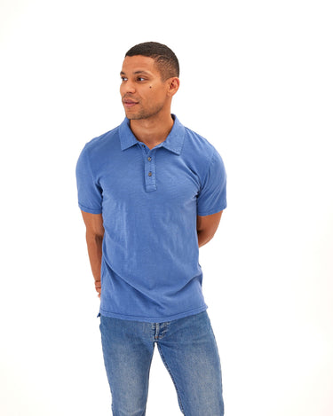 Slub Jersey Polo Mens Tops Tshirt Short Threads 4 Thought 