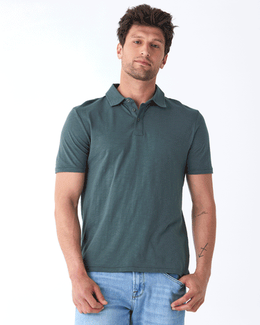 Slub Jersey Polo Mens Tops Tshirt Short Threads 4 Thought 