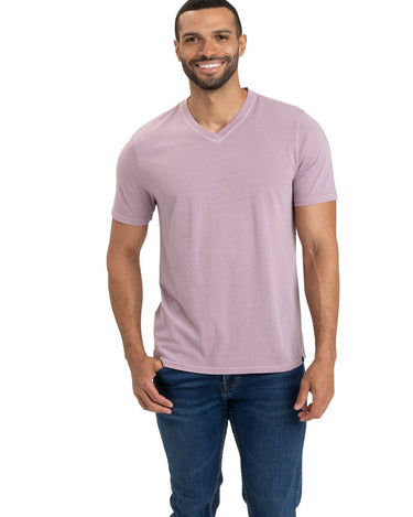 Mineral Wash Jersey V-Neck Tee Mens Tops Tshirt Short Threads 4 Thought 