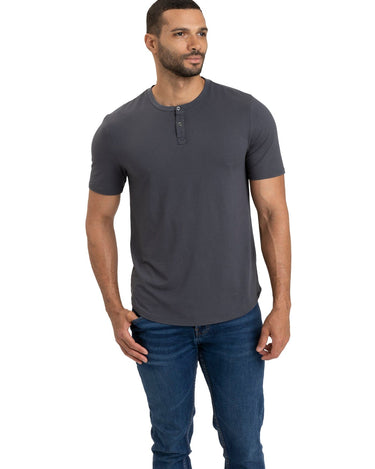 Frederick Luxe Jersey 2 Button Henley Mens Tops Tshirt Short Threads 4 Thought 