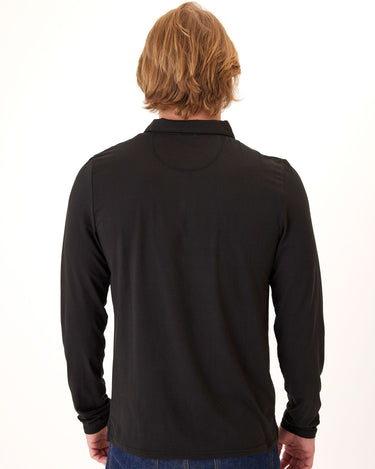 Luxe Jersey Long Sleeve Polo Mens Tops Tshirt Long Threads 4 Thought 