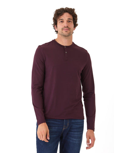 Frederick Luxe Jersey Long Sleeve Henley Mens Tops Tshirt Long Henley Threads 4 Thought 