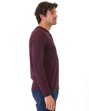 Frederick Luxe Jersey Long Sleeve Henley Mens Tops Tshirt Long Henley Threads 4 Thought 