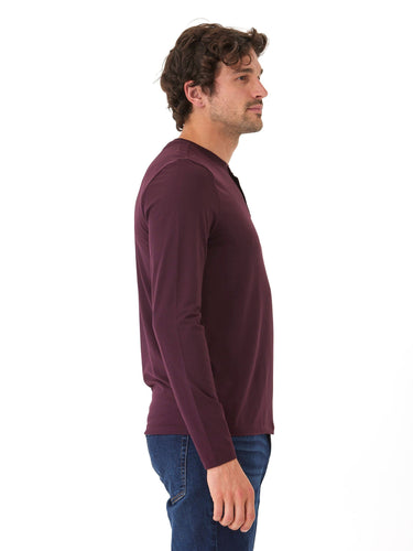 Frederick Luxe Jersey Long Sleeve Henley Mens Tops Tshirt Long Henley Threads 4 Thought 