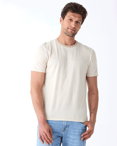 Stripe Triblend Jersey Crew Tee Mens Tops Tshirt Short Threads 4 Thought 