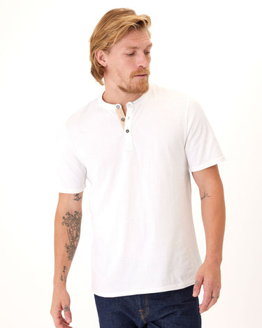 Chester Classic Jersey Contrast Henley Mens Tops Tshirt Short Threads 4 Thought 