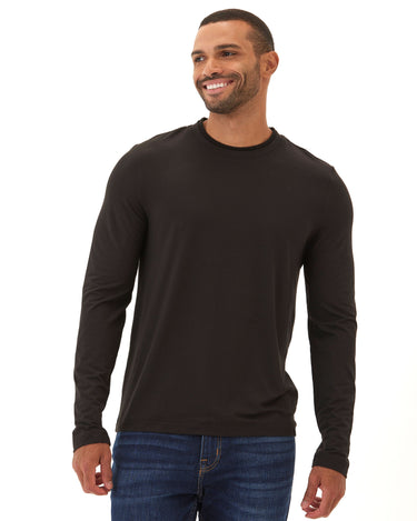 Parker Heather Luxe Jersey Double Rib Long Sleeve Crew Threads 4 Thought 