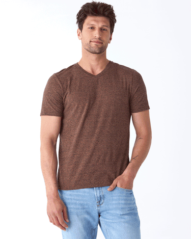 Black Fleck Triblend Tee Mens Tops Tshirt Short Threads 4 Thought 