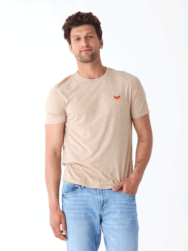 Triblend Tonal Arrow Embroidery Tee Mens Tops Tshirt Short Threads 4 Thought 