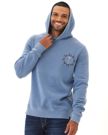 Mineral Wash Sun Love Graphic Pullover Hoodie Mens Outerwear Sweatshirt Threads 4 Thought 