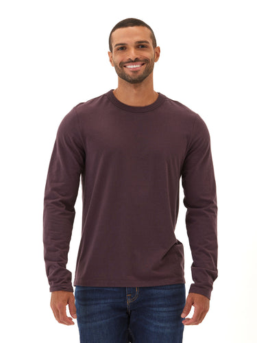 Tucker Triblend Long Sleeve Crew Mens Tops Tshirt Long Threads 4 Thought 