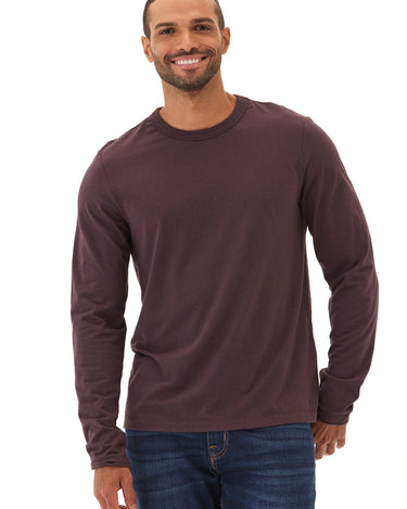 Tucker Triblend Long Sleeve Crew Mens Tops Tshirt Long Threads 4 Thought 