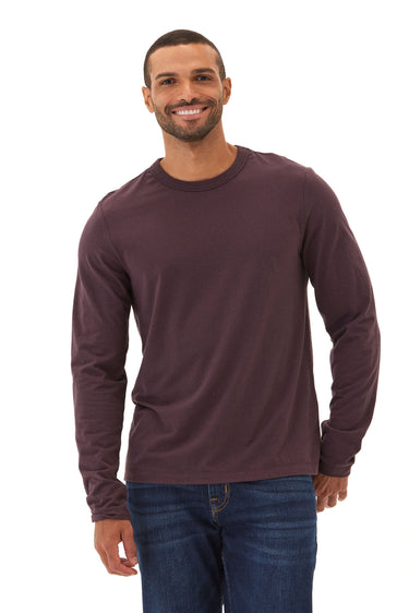 Tucker Triblend Long Sleeve Crew Mens Tops Tshirt Long Threads 4 Thought 