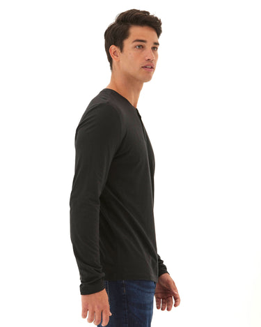 Austin Triblend 2 Button Long Sleeve Henley Mens Tops Tshirt Long Henley Threads 4 Thought 