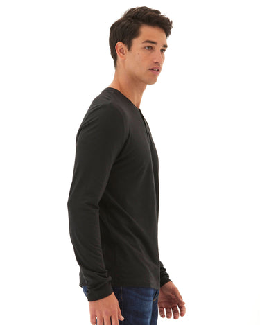 Austin Triblend 2 Button Long Sleeve Henley Mens Tops Tshirt Long Henley Threads 4 Thought 