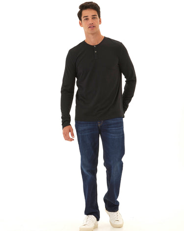 Austin Triblend 2 Button Long Sleeve Henley Mens Tops Tshirt Long Henley Threads 4 Thought 