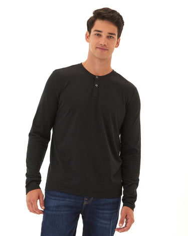 Austin Triblend 2 Button Long Sleeve Henley Mens Tops Tshirt Long Henley Threads 4 Thought 