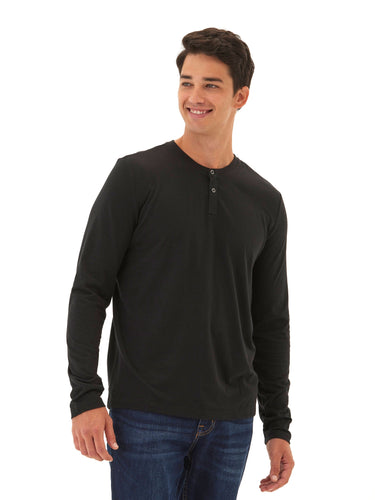 Austin Triblend 2 Button Long Sleeve Henley Mens Tops Tshirt Long Henley Threads 4 Thought 