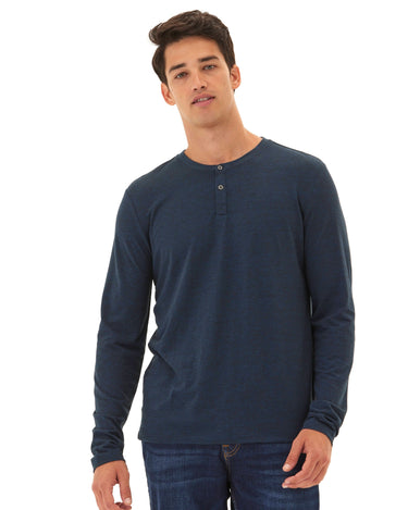 Austin Triblend 2 Button Long Sleeve Henley Mens Tops Tshirt Long Henley Threads 4 Thought 