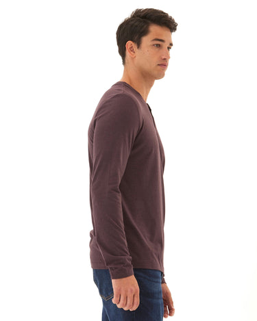 Austin Triblend 2 Button Long Sleeve Henley Mens Tops Tshirt Long Henley Threads 4 Thought 