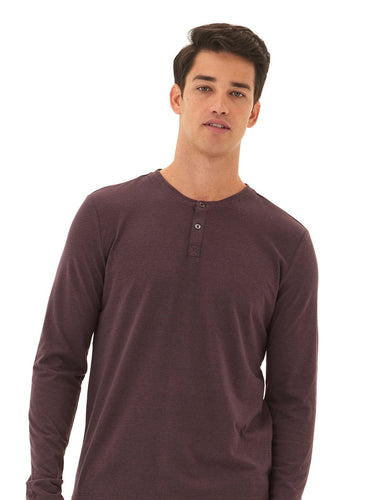 Austin Triblend 2 Button Long Sleeve Henley Mens Tops Tshirt Long Henley Threads 4 Thought 