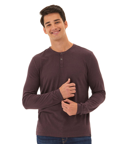 Austin Triblend 2 Button Long Sleeve Henley Mens Tops Tshirt Long Henley Threads 4 Thought 