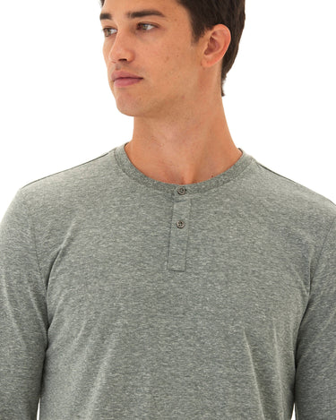 Austin Triblend 2 Button Long Sleeve Henley Mens Tops Tshirt Long Henley Threads 4 Thought 