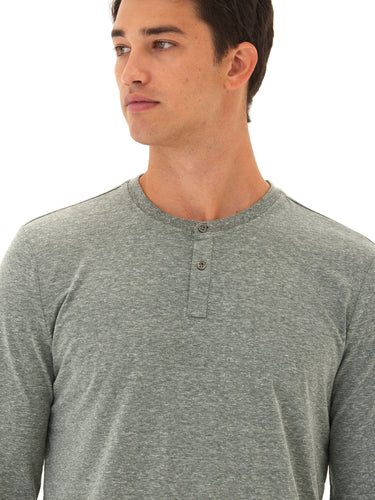 Austin Triblend 2 Button Long Sleeve Henley Mens Tops Tshirt Long Henley Threads 4 Thought 