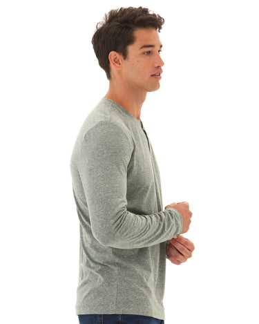 Austin Triblend 2 Button Long Sleeve Henley Mens Tops Tshirt Long Henley Threads 4 Thought 