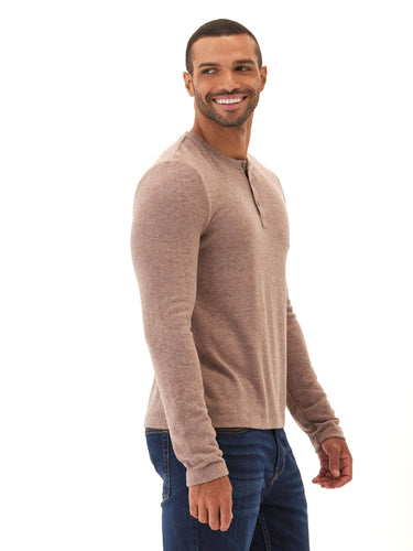 Elias Sweater Knit Long Sleeve Henley Mens Outerwear Sweater Threads 4 Thought 