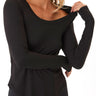 Kellie Heather Luxe Jersey Seam Detail Top Womens Tops Long Tee Threads 4 Thought 