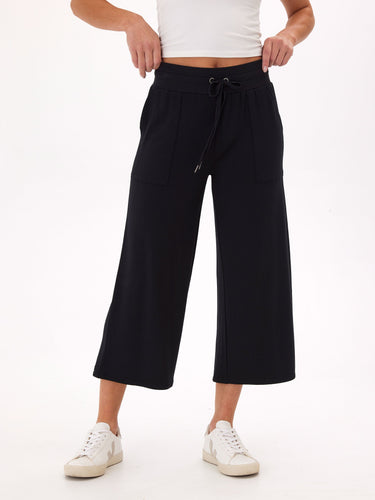 Carrie Feather Fleece Wide Leg Crop Pant 22" Womens Bottoms Pants Threads 4 Thought 