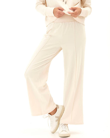 Shiloh Cozy Fleece Rib Mix Wide Leg Pant Womens Bottoms Sweatpants Threads 4 Thought 