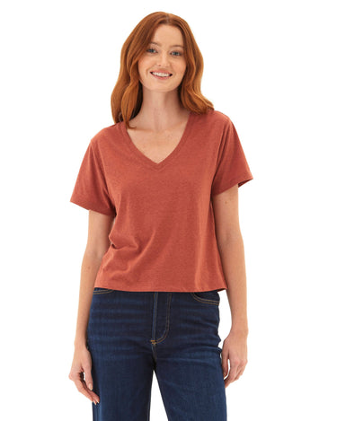 Ada Triblend V-Neck Tee Womens Tops Short Tee Threads 4 Thought 