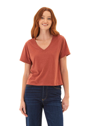 Ada Triblend V-Neck Tee Womens Tops Short Tee Threads 4 Thought 