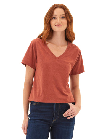 Ada Triblend V-Neck Tee Womens Tops Short Tee Threads 4 Thought 